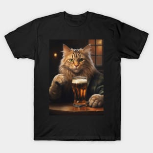 Funny Cat Beer T-Shirt